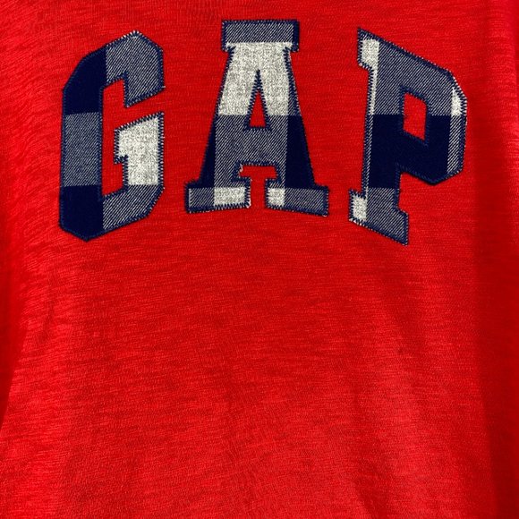 Gap Kids Red Long-sleeve Pattern Logo Shirt Size XXL (14-16) - Picture 6 of 8